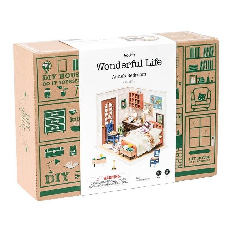  Mô Hình Gỗ 3D Lắp Ráp ROBOTIME DIY Dollhouse Nhà Tí Hon Anne's Bedroom DGM08 - WP152 