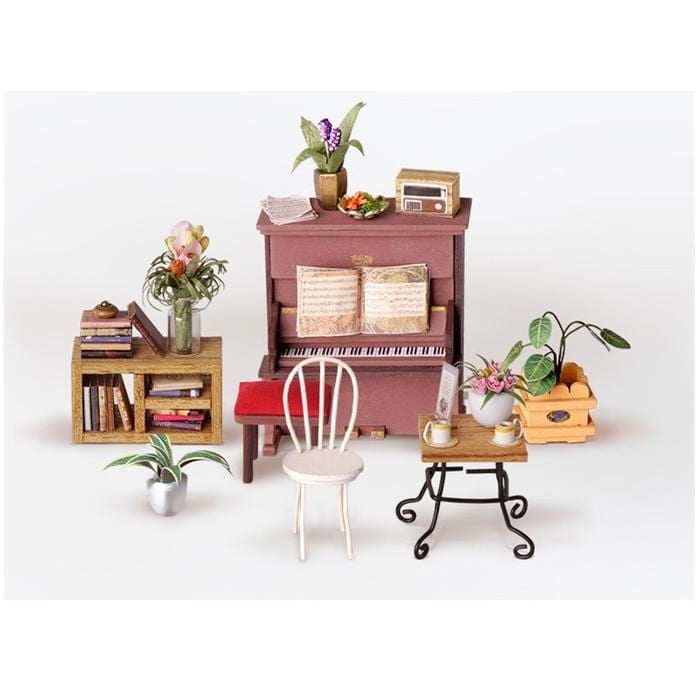  Mô Hình Gỗ 3D Lắp Ráp ROBOTIME DIY Dollhouse Nhà Tí Hon Simon’s Coffee DG109 – WP044 