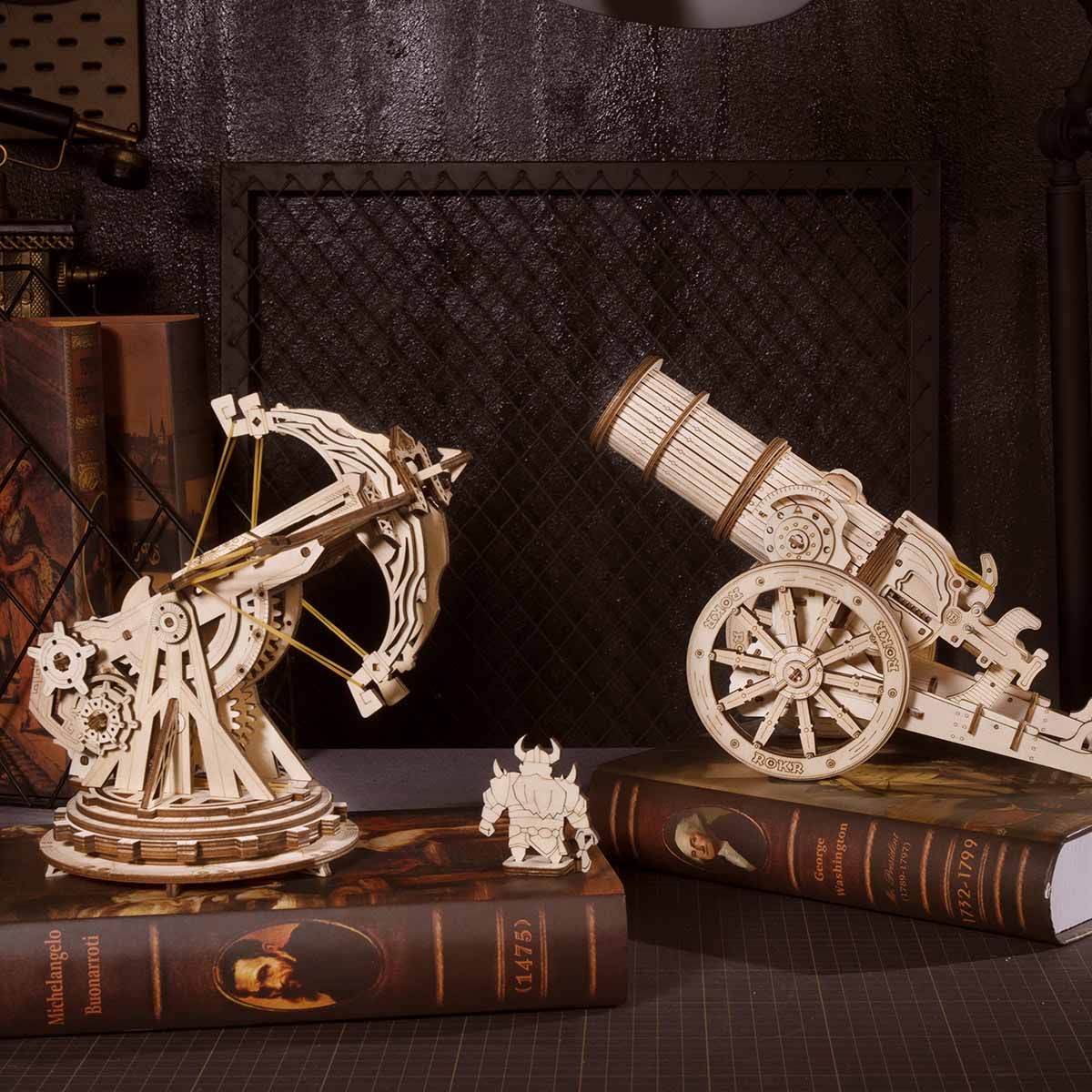  Mô Hình Gỗ 3D Lắp Ráp ROBOTIME ROKR Epic War Wheeled Siege Artillery KW801 - WP238 