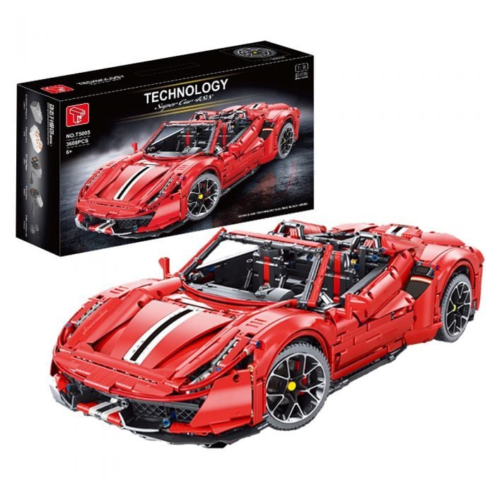  Mô Hình Nhựa 3D Lắp Ráp TGL Siêu Xe Đua Ferrari 488 Pista 1:8 (3558 mảnh, Super Racing Car) T5005 – LG0038 
