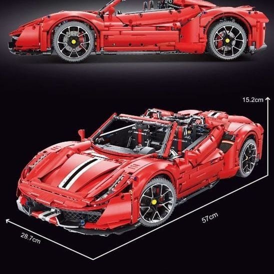  Mô Hình Nhựa 3D Lắp Ráp TGL Siêu Xe Đua Ferrari 488 Pista 1:8 (3558 mảnh, Super Racing Car) T5005 – LG0038 
