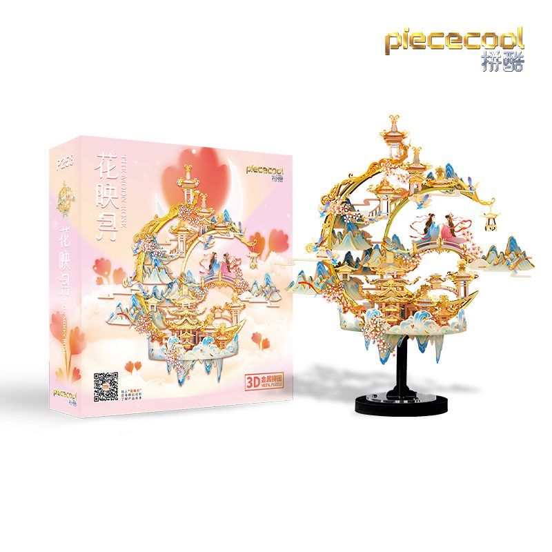  Mô Hình Kim Loại 3D Lắp Ráp Piececool Hoa Ánh Nguyệt (444 mảnh, The Moon Rose) P258-GB – MP1130 