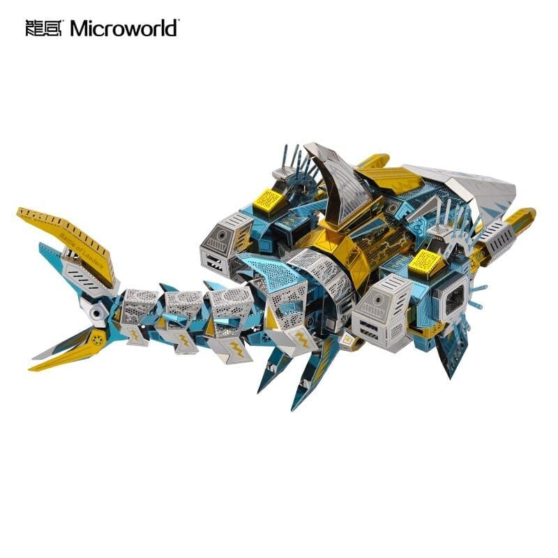  Mô Hình Kim Loại Lắp Ráp 3D Microworld Cá Mập Hổ (123 mảnh, The Deep Sea Tiger Shark) D012 – MP974 