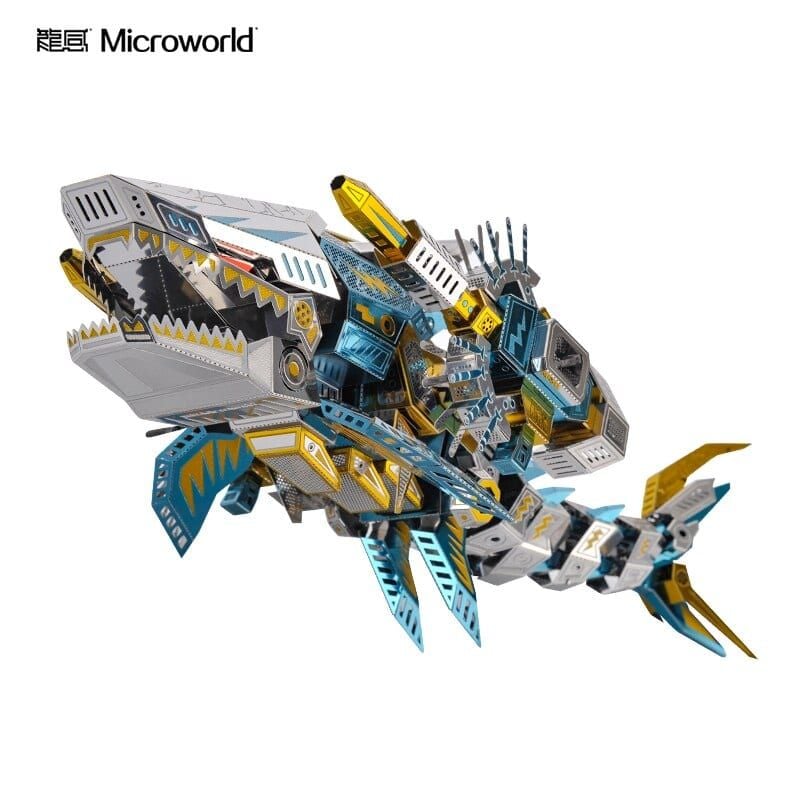  Mô Hình Kim Loại Lắp Ráp 3D Microworld Cá Mập Hổ (123 mảnh, The Deep Sea Tiger Shark) D012 – MP974 