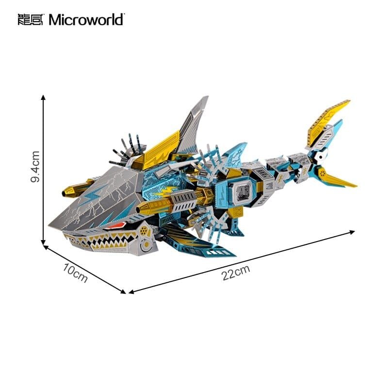  Mô Hình Kim Loại Lắp Ráp 3D Microworld Cá Mập Hổ (123 mảnh, The Deep Sea Tiger Shark) D012 – MP974 