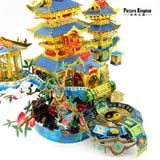 Mô Hình Kim Loại Lắp Ráp 3D Picture Kingdom Nam Cực Tiên Cư (142 mảnh, The Longevity Building) PJ-226 – MP972 