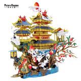  Mô Hình Kim Loại Lắp Ráp 3D Picture Kingdom Nam Cực Tiên Cư (142 mảnh, The Longevity Building) PJ-226 – MP972 