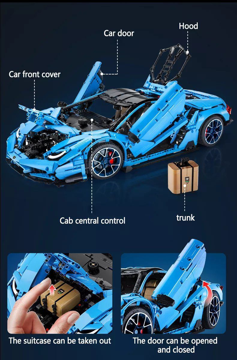  Mô Hình Nhựa 3D Lắp Ráp CaDA Master Siêu Xe Lamborghini Centenario Bull Roadster C61041 (3842 mảnh) 1:8 - LG0009 