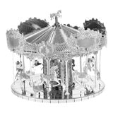  Mô Hình Kim Loại Lắp Ráp 3D Metal Mosaic Vòng Xoay Ngựa Gỗ Merry Go Round – MP647 