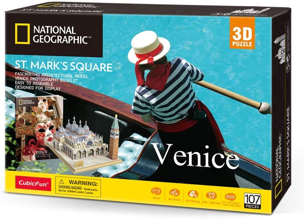  Mô Hình Giấy 3D Lắp Ráp CubicFun National Geographic Quảng Trường San Marco tại Venic DS0980h (107 mảnh, St. Mark's Square) - PP068 