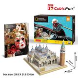  Mô Hình Giấy 3D Lắp Ráp CubicFun National Geographic Quảng Trường San Marco tại Venic (107 mảnh, St. Mark's Square) DS0980h - PP068 