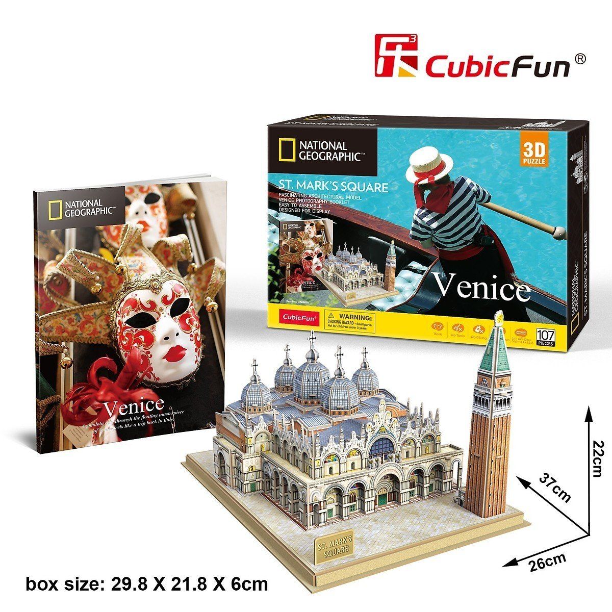  Mô Hình Giấy 3D Lắp Ráp CubicFun National Geographic Quảng Trường San Marco tại Venic (107 mảnh, St. Mark's Square) DS0980h - PP068 
