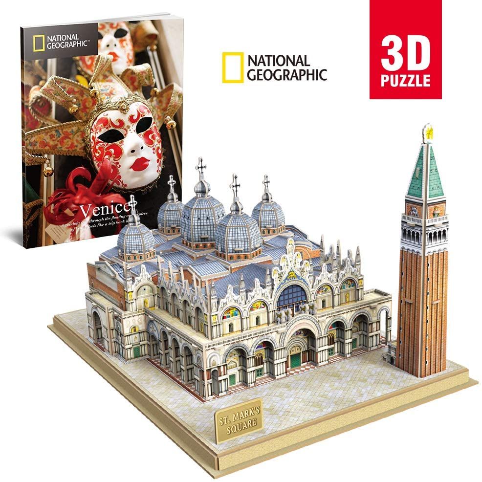  Mô Hình Giấy 3D Lắp Ráp CubicFun National Geographic Quảng Trường San Marco tại Venic (107 mảnh, St. Mark's Square) DS0980h - PP068 