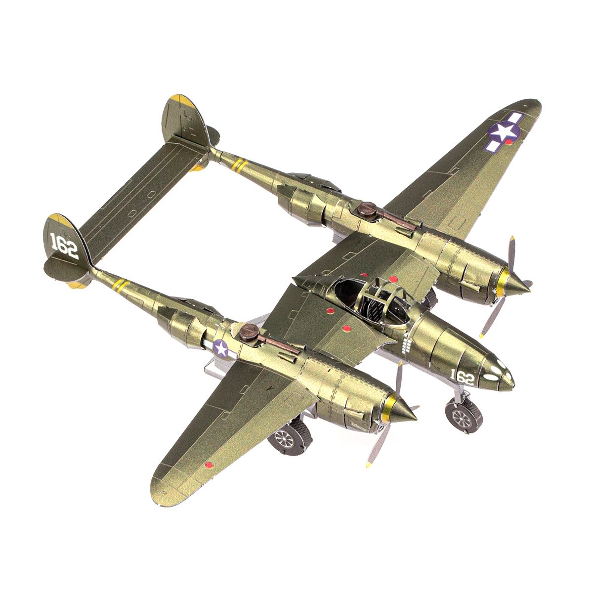  Mô Hình Kim Loại 3D Lắp Ráp Metal Head Máy Bay Tiêm Kích Lockheed P-38 Lightning - MP1143 