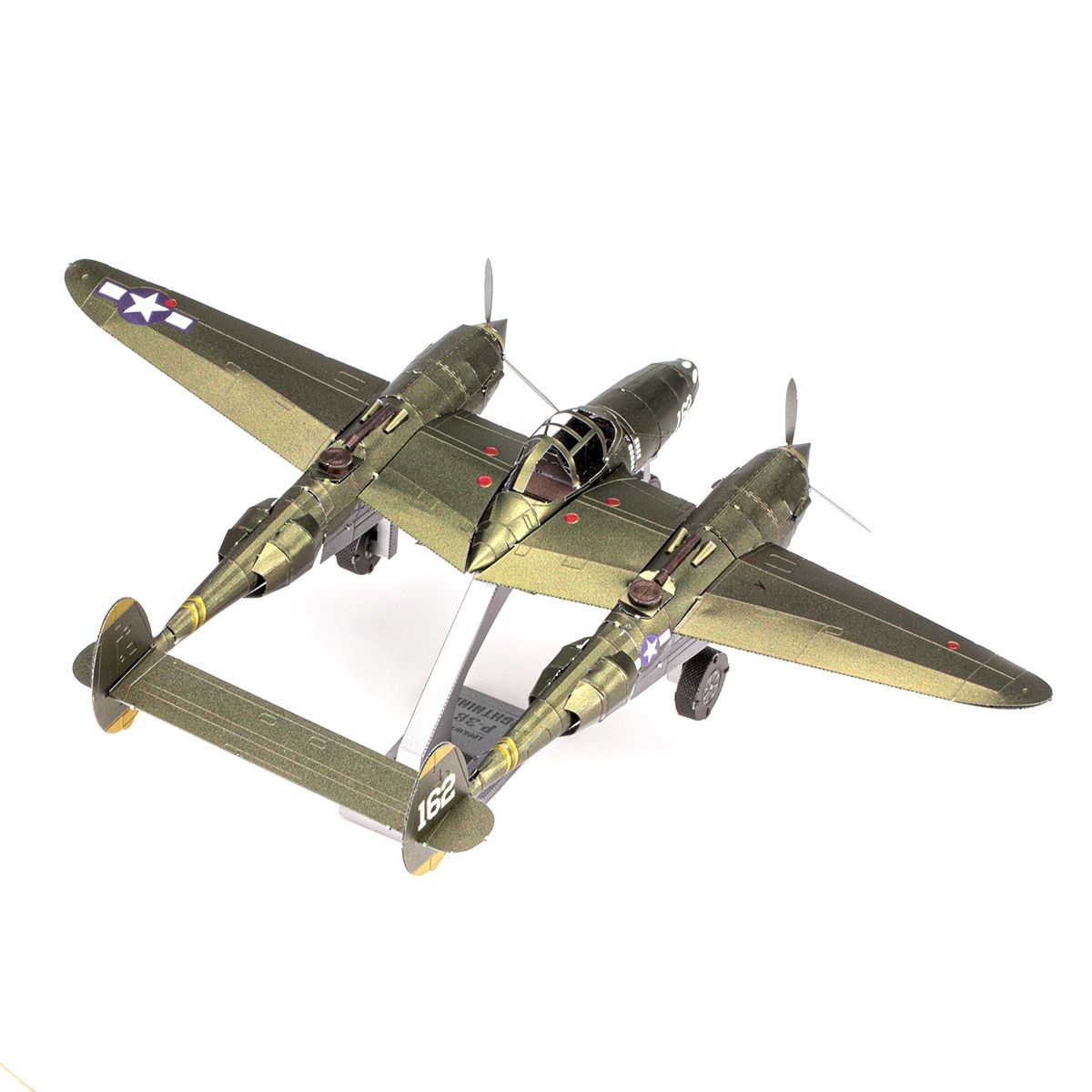  Mô Hình Kim Loại 3D Lắp Ráp Metal Head Máy Bay Tiêm Kích (73 mảnh, Lockheed P-38 Lightning) 3D-B042-C - MP1143 