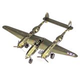  Mô Hình Kim Loại 3D Lắp Ráp Metal Head Máy Bay Tiêm Kích (73 mảnh, Lockheed P-38 Lightning) 3D-B042-C - MP1143 