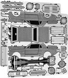  Mô Hình Kim Loại Lắp Ráp 3D Metal Head Xe Ford Mustang 1965 (50 mảnh) - MP1184 