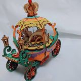  Mô Hình Gỗ 3D Lắp Ráp ROBOTIME Hộp Nhạc Xe Bí Ngô DIY Pumpkin Carriage Music Box AM41 – WP005 