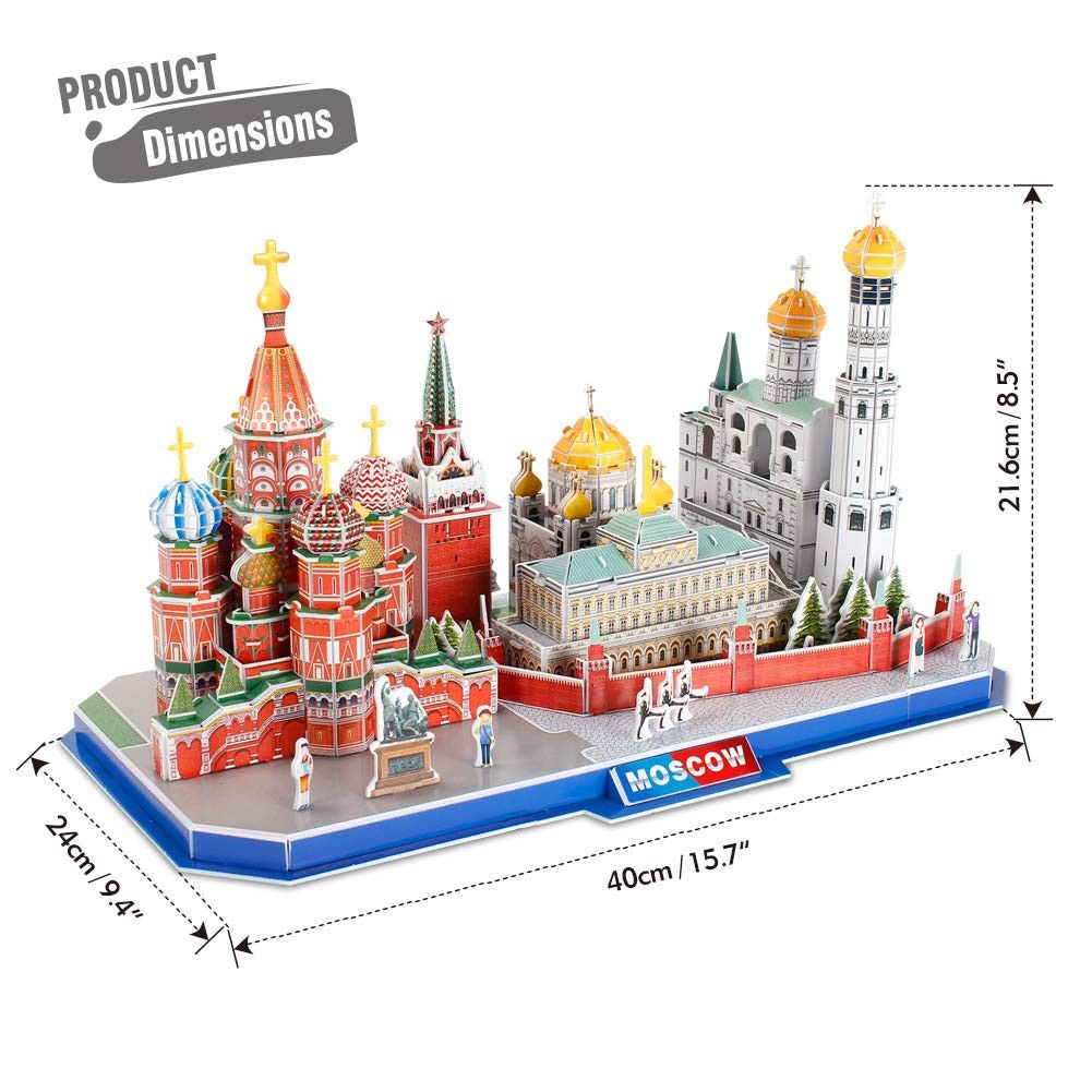  Mô Hình Giấy 3D Lắp Ráp CubicFun Moscow Cityline (204 mảnh) MC266h - PP031 