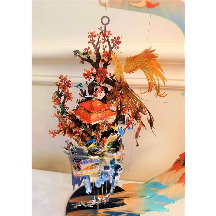  Mô Hình Kim Loại Lắp Ráp 3D MU Bách Điểu Triều Phụng (173 mảnh, Đế Mica Trong, Birds Pay Homage To The Phoenix) YM-N115 – MP934 