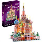  Mô Hình Giấy 3D Lắp Ráp CubicFun Nhà Thờ Chính Tòa Thánh Vasily (224 mảnh, Saint Basil's Cathedral, Đèn LED) L519h - PP076 