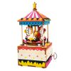 Mô Hình Gỗ 3D Lắp Ráp ROBOTIME Hộp Nhạc Vòng Xoay Ngựa Gỗ (61 mảnh, Merry Go Round Music Box) AM304 – WP012