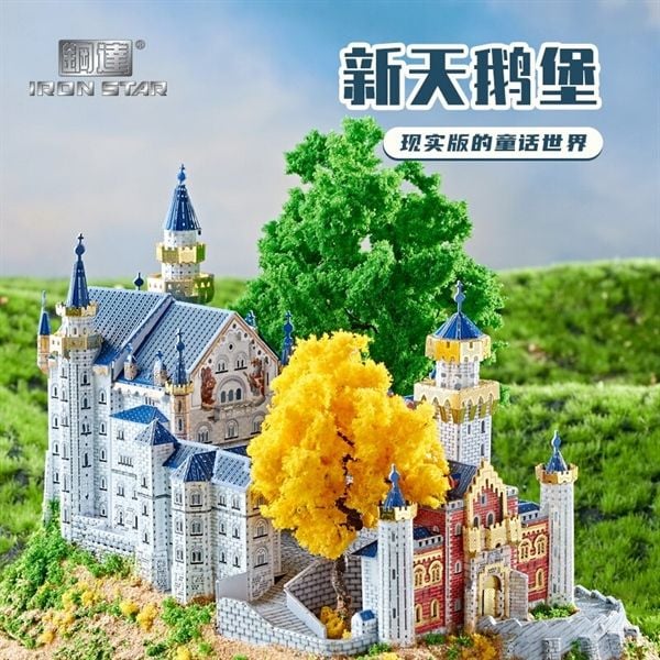  Mô Hình Kim Loại 3D Lắp Ráp Iron Star Lâu Đài Cổ Tích (186 mảnh, Neuschwanstein Castle) J52223 - MP1071 