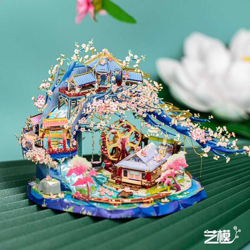  Mô Hình Kim Loại 3D Lắp Ráp MU Mùa Xuân Hoa Đào Nở (247 mảnh, Peach Blossom Fairyland) YM-N111 - MP1157 