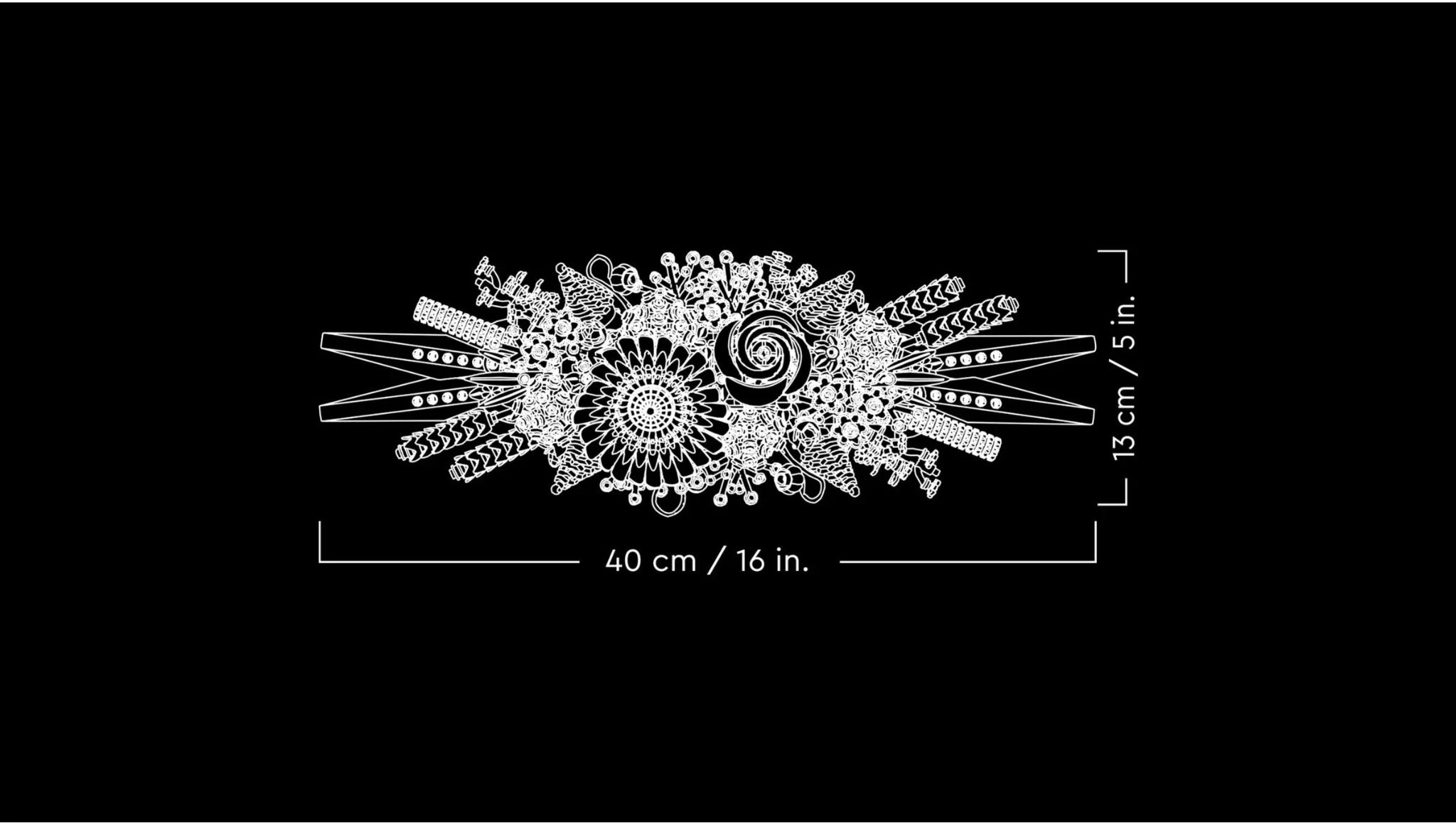  Mô Hình Nhựa 3D Lắp Ráp OEM Hoa Bất Tử (812 mảnh, Dried Flower Centerpiece) 99032 - LG0166 