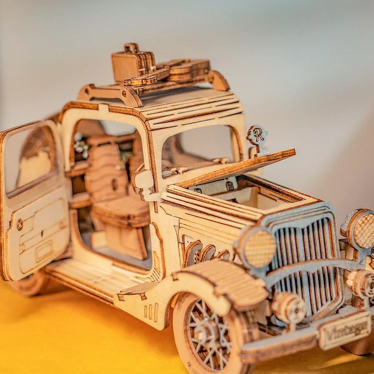  Mô Hình Gỗ 3D Lắp Ráp ROBOTIME Xe Hơi Cổ Điển (92 mảnh, Vintage Car) TG504 – WP186 