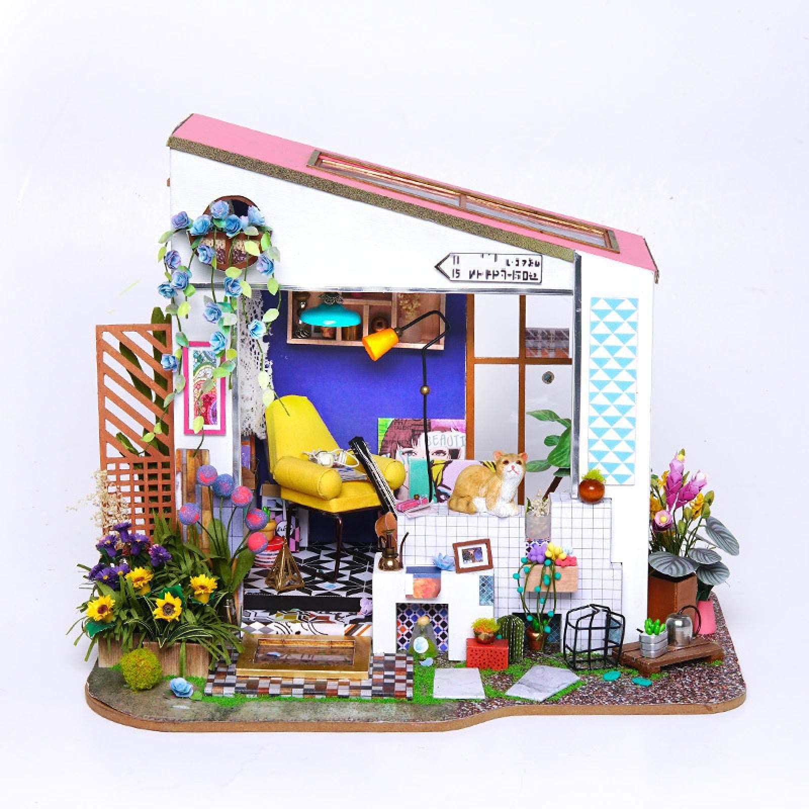  Mô Hình Gỗ 3D Lắp Ráp ROBOTIME DIY Dollhouse Nhà Tí Hon (340, mảnh Lily's Porch) DG11 - WP155 