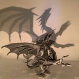  Mô Hình Kim Loại Lắp Ráp 3D Metal Mosaic Rồng Bạc (155 mảnh, Dragon Flame) – MP692 