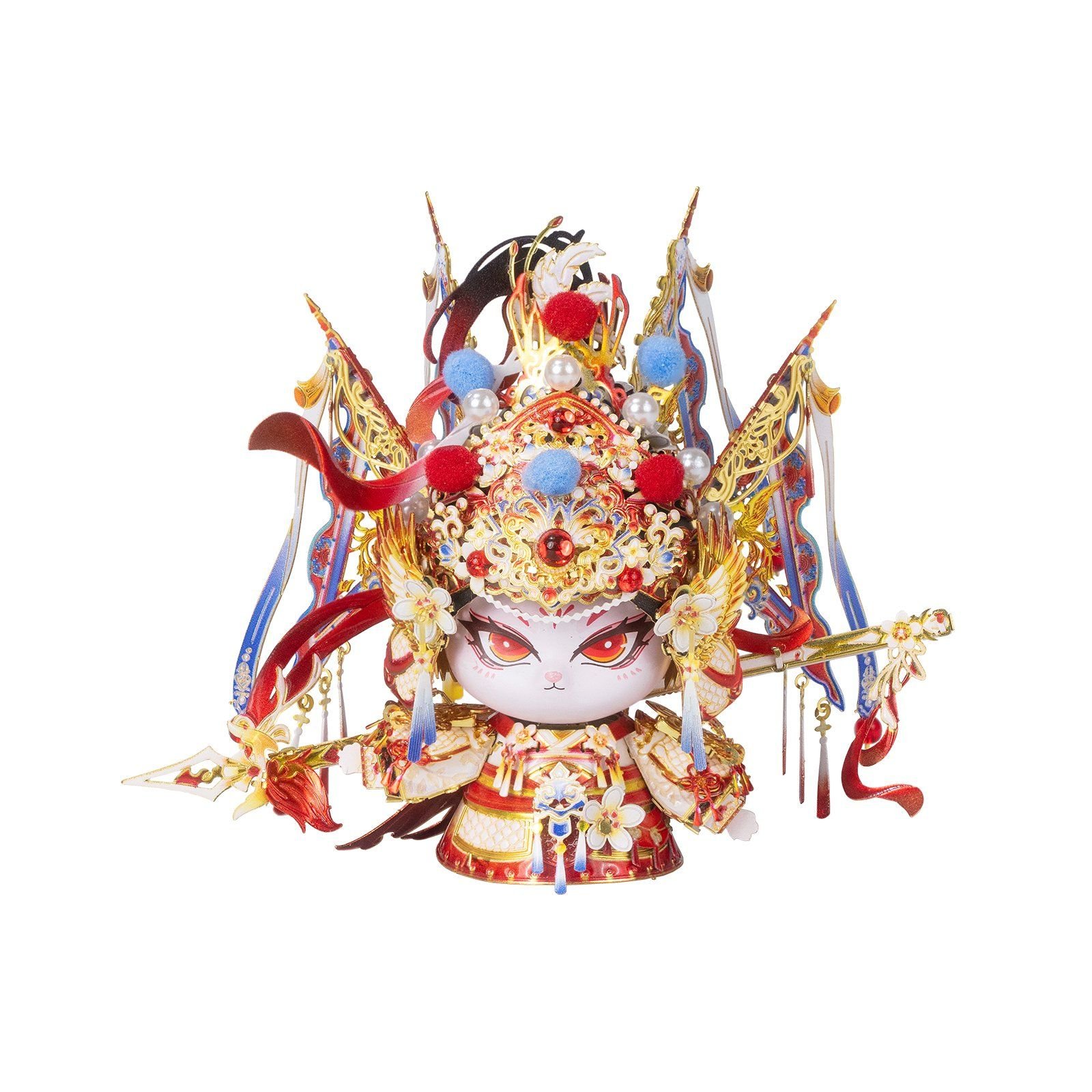  Mô Hình Kim Loại Lắp Ráp 3D MU Mèo Hoa Mộc Lan (107 mảnh, Mulan Kitty) YM-N146-T – MP1282 