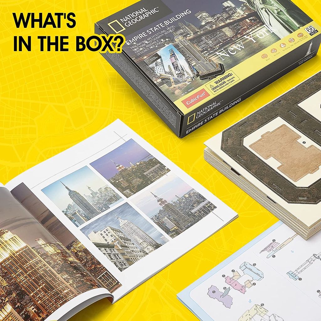  Mô Hình Giấy 3D Lắp Ráp CubicFun Tòa Tháp Empire (66 mảnh, National Geographic The Empire State) DS0977h - PP058 