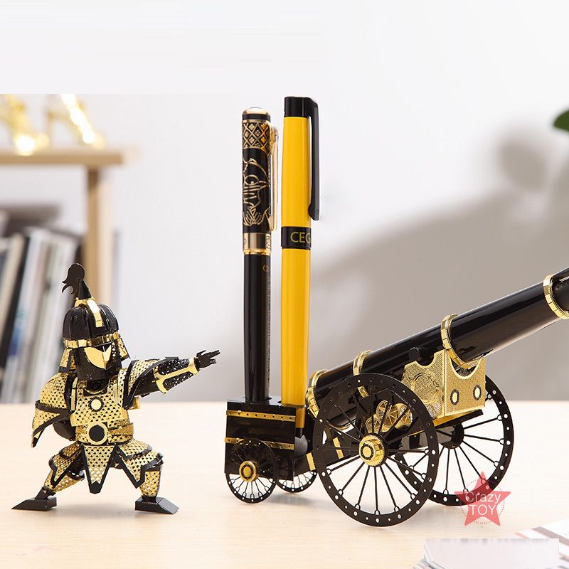  Mô Hình Kim Loại Lắp Ráp 3D Piececool Binh Sĩ & Súng Thần Công (143 mảnh, Artilleryman Style) P080-KG – MP226 