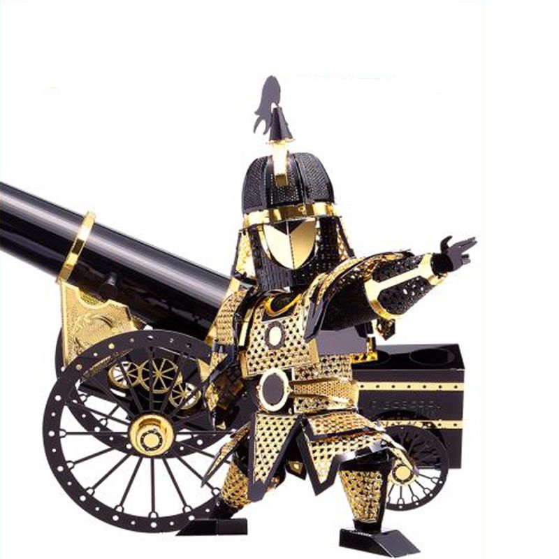  Mô Hình Kim Loại Lắp Ráp 3D Piececool Binh Sĩ & Súng Thần Công (143 mảnh, Artilleryman Style) P080-KG – MP226 