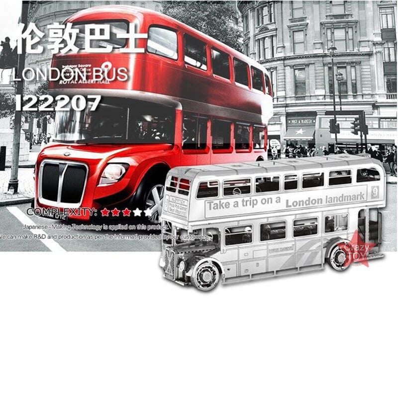  Mô Hình Kim Loại Lắp Ráp 3D Metal Works London Bus Xe Buýt Luân Đôn (35 mảnh) I22207 – MP452 
