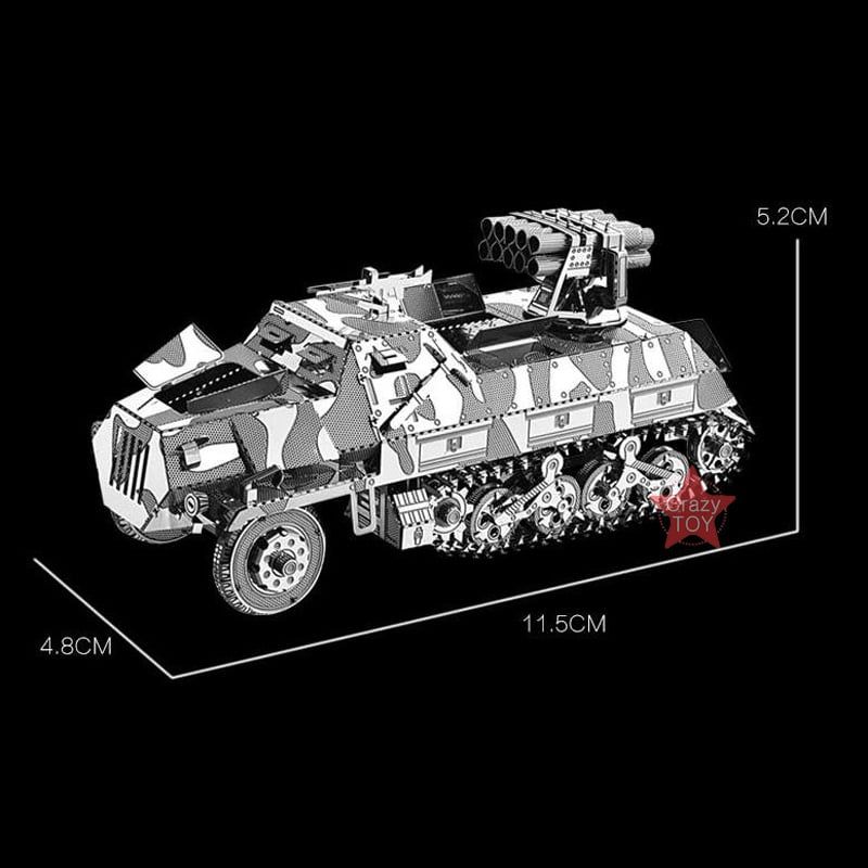  Mô Hình Kim Loại Lắp Ráp 3D Metal Works Xe Phóng Tên Lửa (35 mảnh, Half Track Rocket Launcher) – MP459 