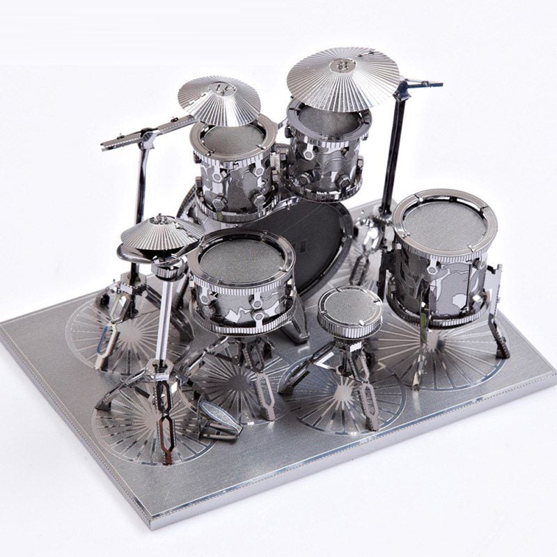  Mô Hình Kim Loại Lắp Ráp 3D Piececool Bộ Trống (126 mảnh, Drum Kit) P032-S – MP321 