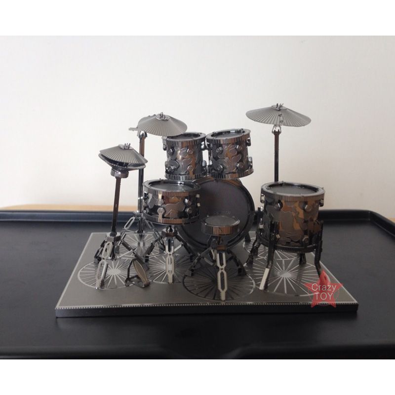  Mô Hình Kim Loại Lắp Ráp 3D Piececool Bộ Trống (126 mảnh, Drum Kit) P032-S – MP321 