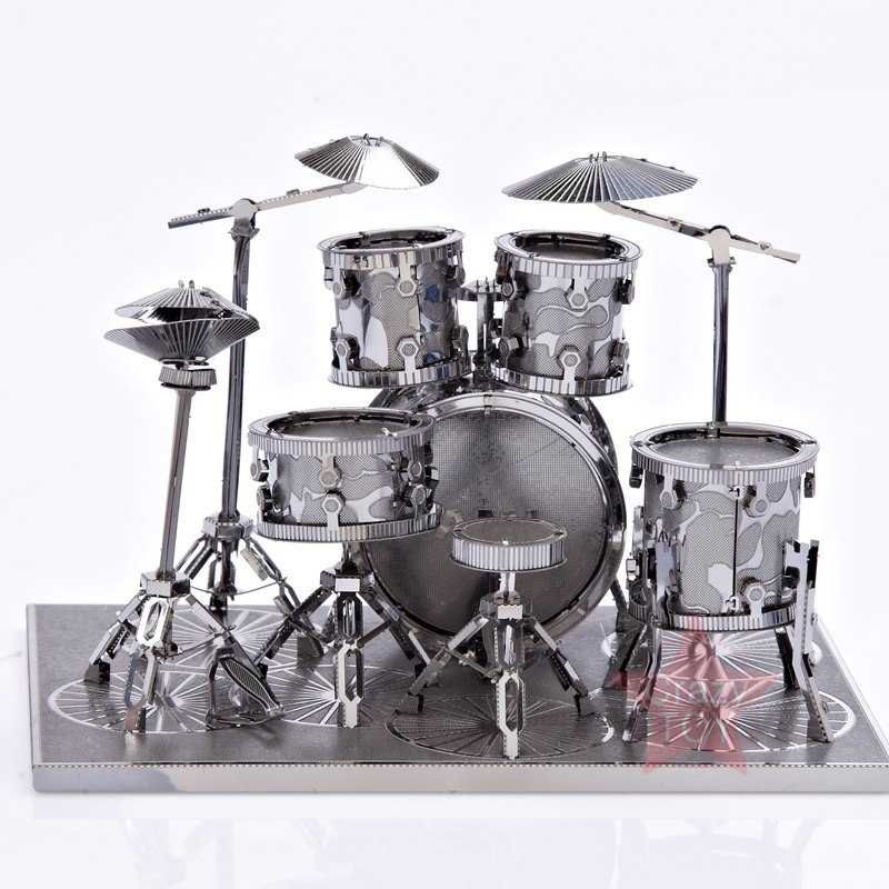  Mô Hình Kim Loại Lắp Ráp 3D Piececool Bộ Trống (126 mảnh, Drum Kit) P032-S – MP321 