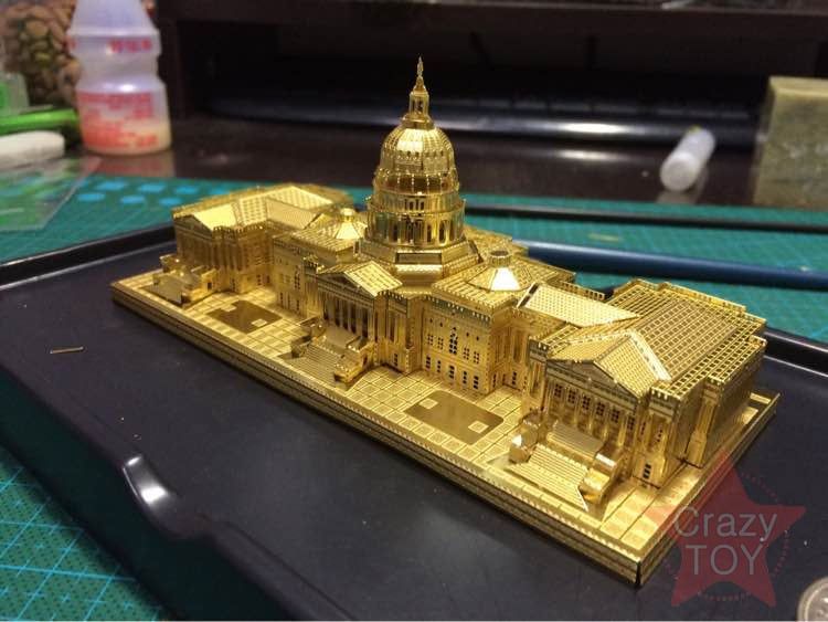 Mô Hình Kim Loại Lắp Ráp 3D Piececool Tòa Nhà Quốc Hội Mỹ (79 mảnh, US Capitol) P015-G – MP091 