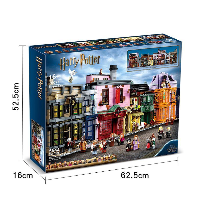  Mô Hình Nhựa 3D Lắp Ráp OEM Harry Potter Hẻm Xéo (5544 mảnh, Lego 75978 Diagon Alley) - LG0149 