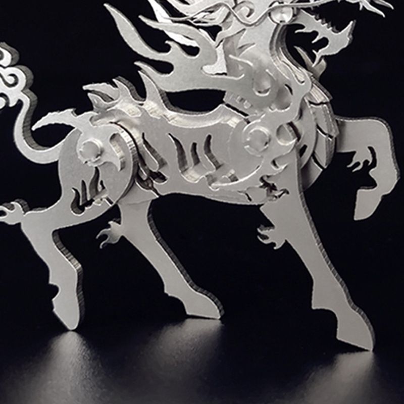  Mô Hình Kim Loại Lắp Ráp 3D Steel Warcraft Hỏa Kỳ Lân (20 mảnh, Fire Unicorn) - SW041 