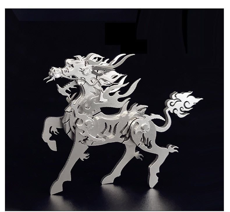  Mô Hình Kim Loại Lắp Ráp 3D Steel Warcraft Hỏa Kỳ Lân (20 mảnh, Fire Unicorn) - SW041 