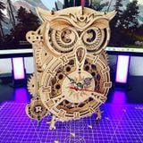  Mô Hình Gỗ 3D Lắp Ráp ROBOTIME Đồng Hồ Con Cú The (161 mảnh, Owl Clock) LK503 – WP145 