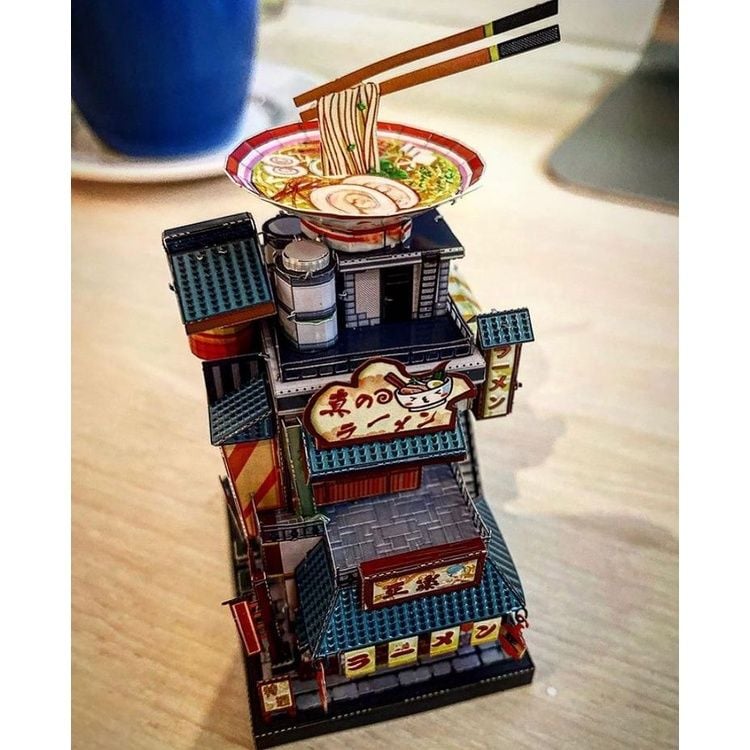  Mô Hình Kim Loại Lắp Ráp 3D MU Tiệm Mì Ramen Nhật Bản (61 mảnh, Travel to World - Japan Ramen Shop) YM-N104-E – MP935 