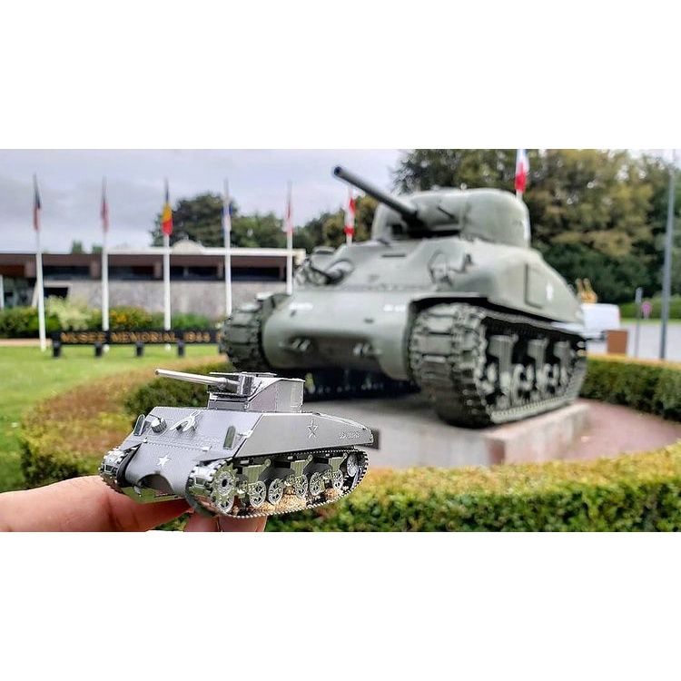  Mô Hình Kim Loại Lắp Ráp 3D Metal Mosaic Xe Tăng M4 Sherman (30 mảnh) - MP880 