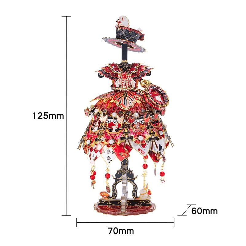  Mô Hình Kim Loại Lắp Ráp 3D MU Bộ Váy Quý Tộc Của Alice (113 mảnh, Đế Mica Đen, Alice's Dress) YM-N174-B – MP1243 