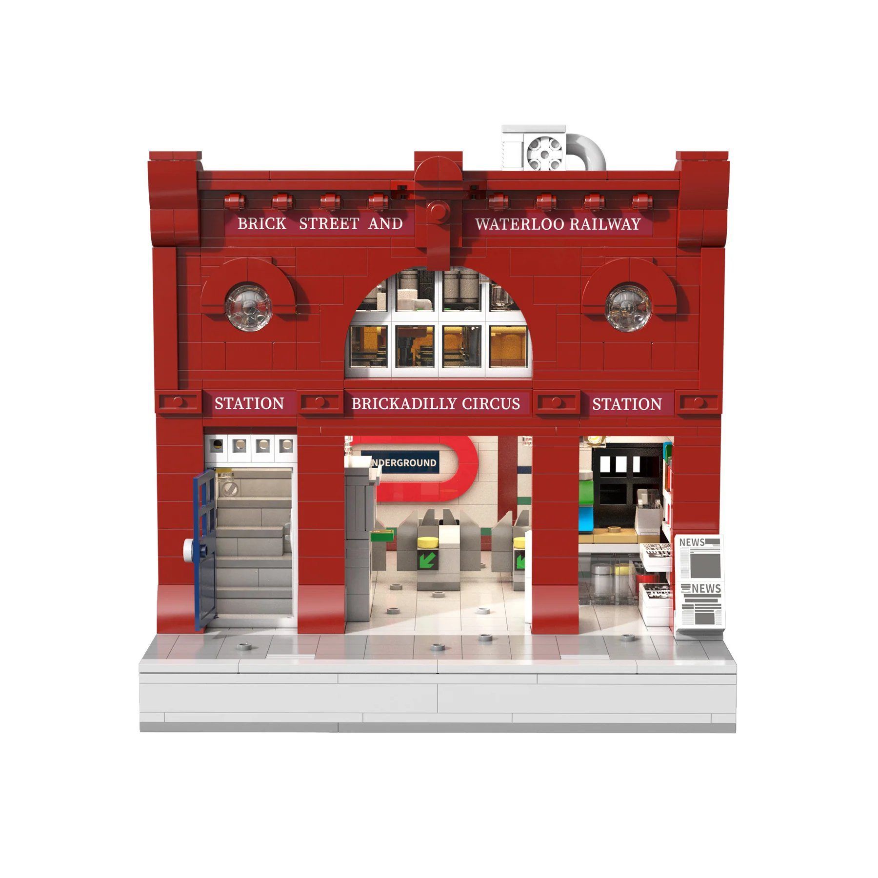 Mô Hình Nhựa 3D Lắp Ráp CaDA Nhà Ga Tàu Điện Luân Đôn (1836 mảnh, London Tube Station có đèn LED) C66008 - LG0120 